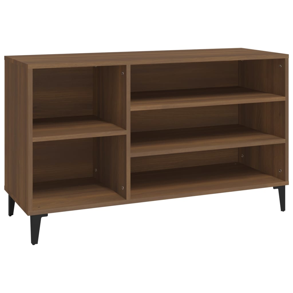 Modern Wooden Hallway Shoe Storage Cabinet Unit Organiser With Open Shelves