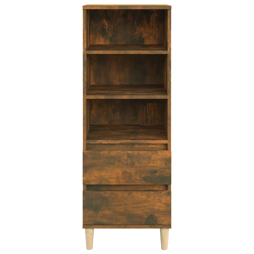 Highboard Smoked Oak 40x36x110 cm Engineered Wood