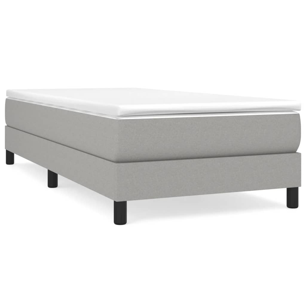 Bed Frame without Mattress Light Grey Single Fabric (UK/IE/FI/NO only)