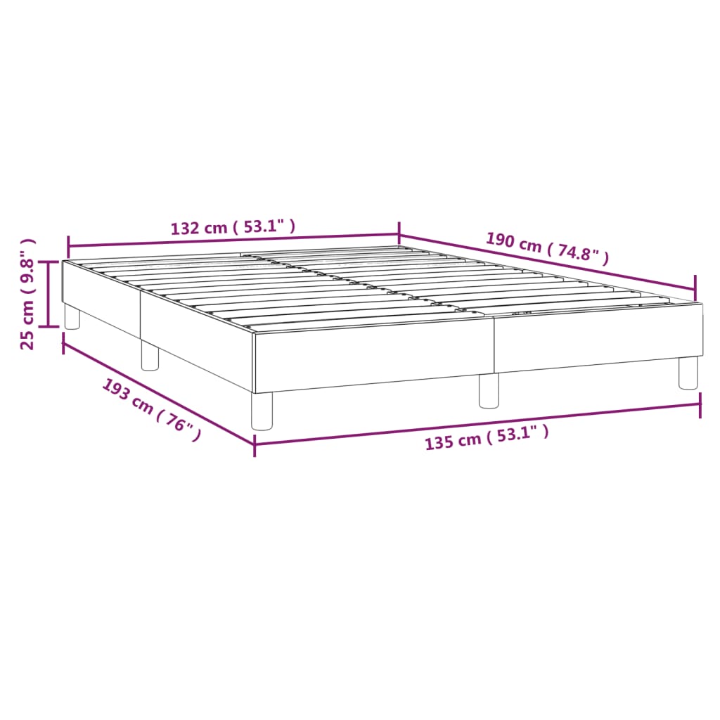 Bed Frame without Mattress Dark Grey Double Fabric (UK/IE/FI/NO only)