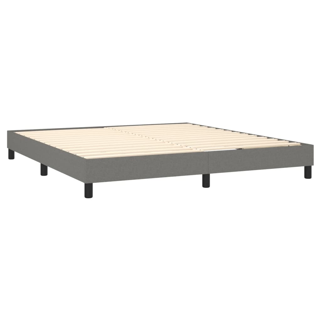 Bed Frame without Mattress Dark Grey Super King Fabric (UK/IE/FI/NO only)