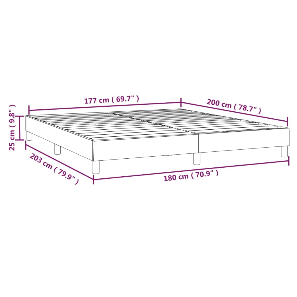 Bed Frame without Mattress Dark Grey Super King Fabric (UK/IE/FI/NO only)
