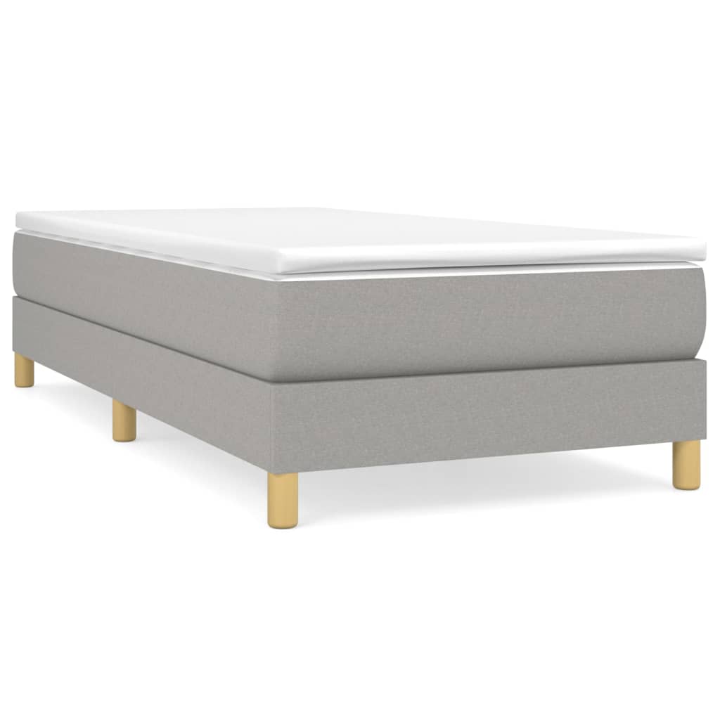 Bed Frame without Mattress Light Grey Single Fabric (UK/IE/FI/NO only)