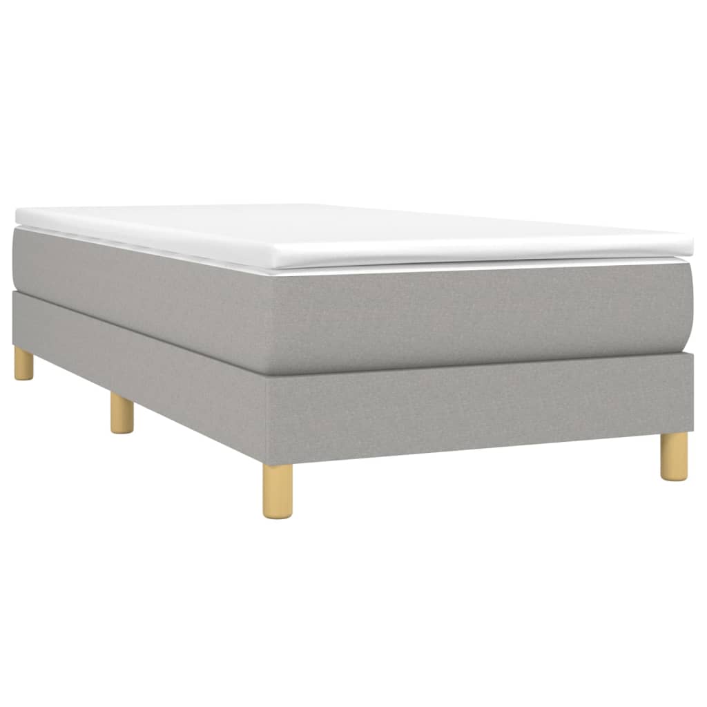 Bed Frame without Mattress Light Grey Single Fabric (UK/IE/FI/NO only)