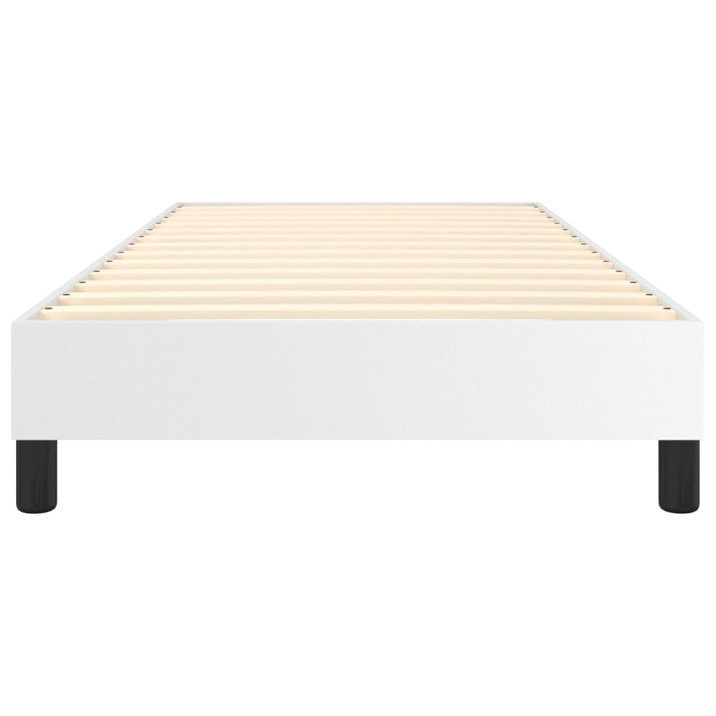 Bed Frame without Mattress White Single Faux Leather (UK/IE/FI/NO only)