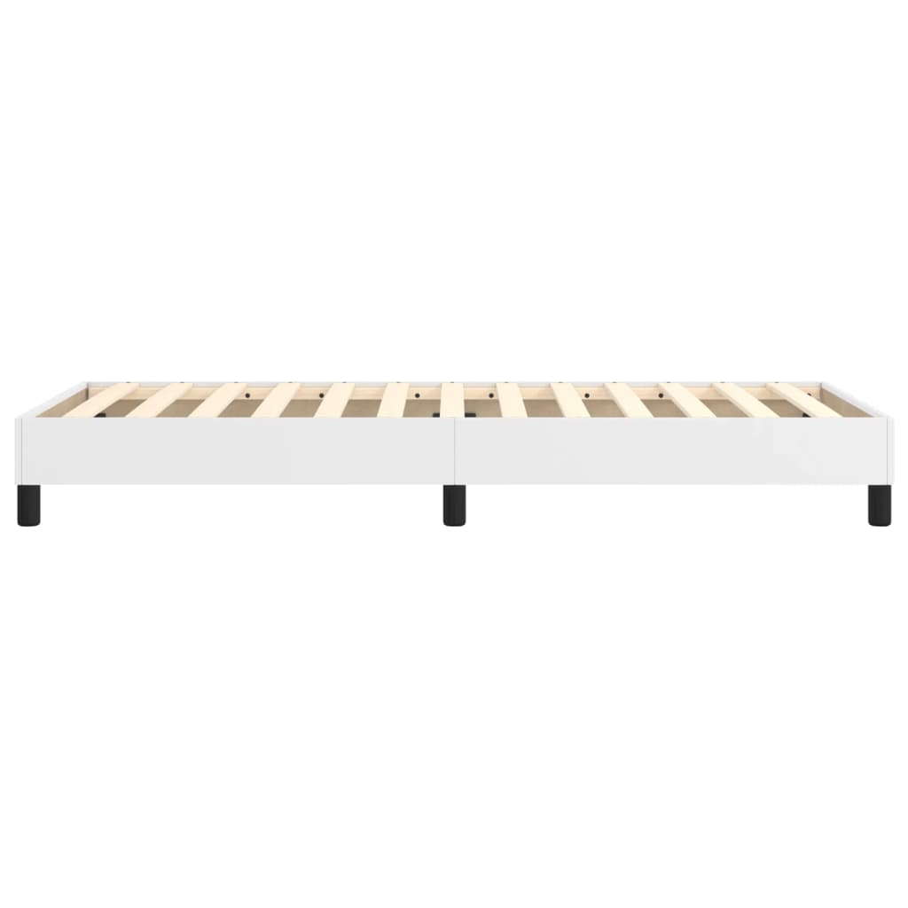 Bed Frame without Mattress White Single Faux Leather (UK/IE/FI/NO only)