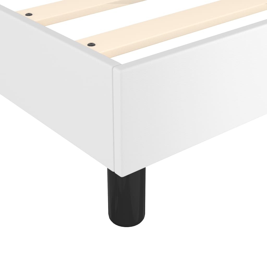 Bed Frame without Mattress White Single Faux Leather (UK/IE/FI/NO only)