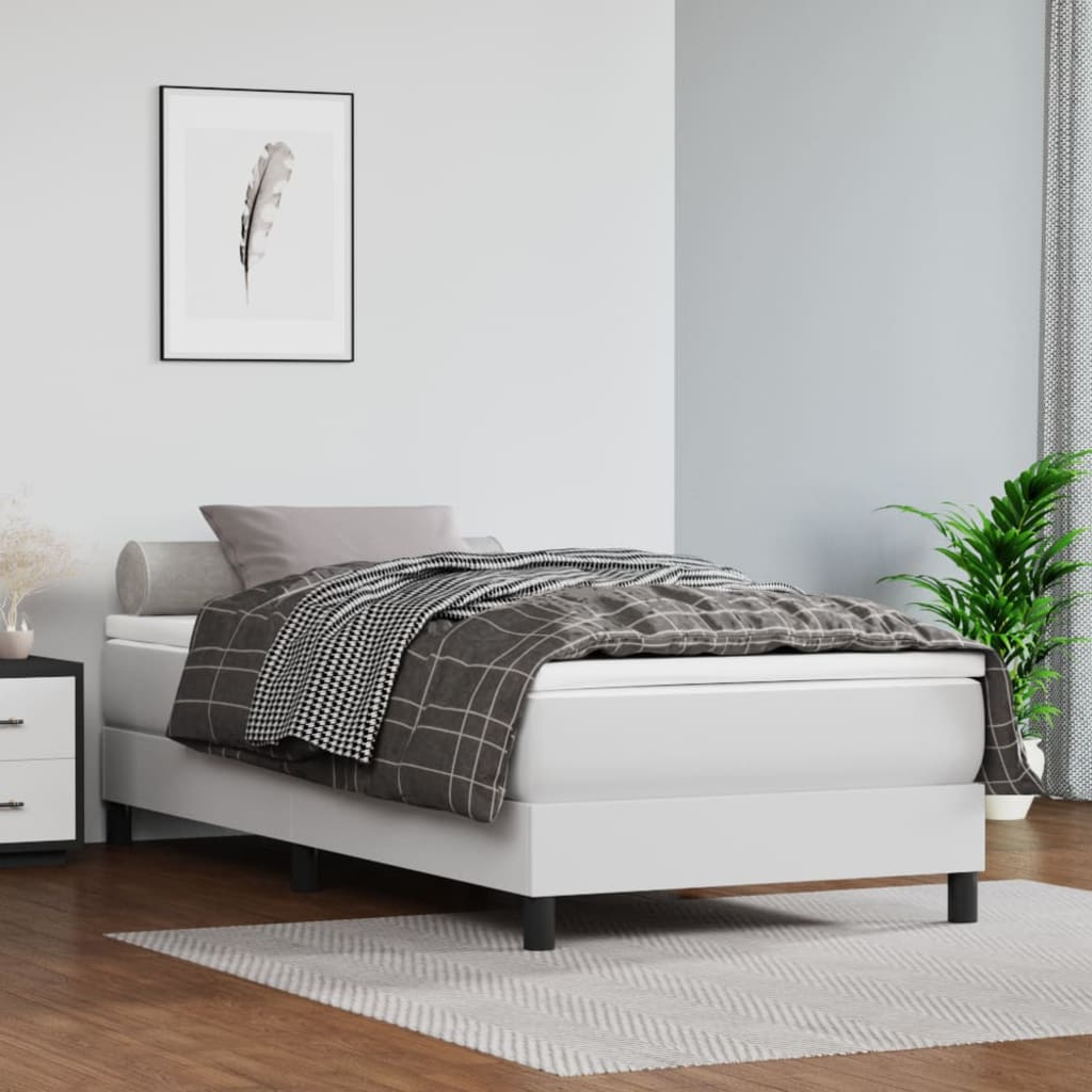 Box Spring Bed Frame Double Faux Leather (Uk/Ie/Fi/No Only)