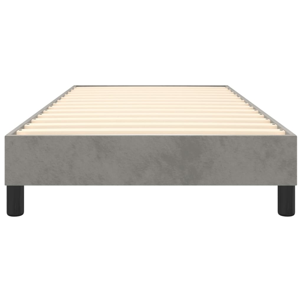 Bed Frame without Mattress Light Grey Single Velvet (UK/IE/FI/NO only)