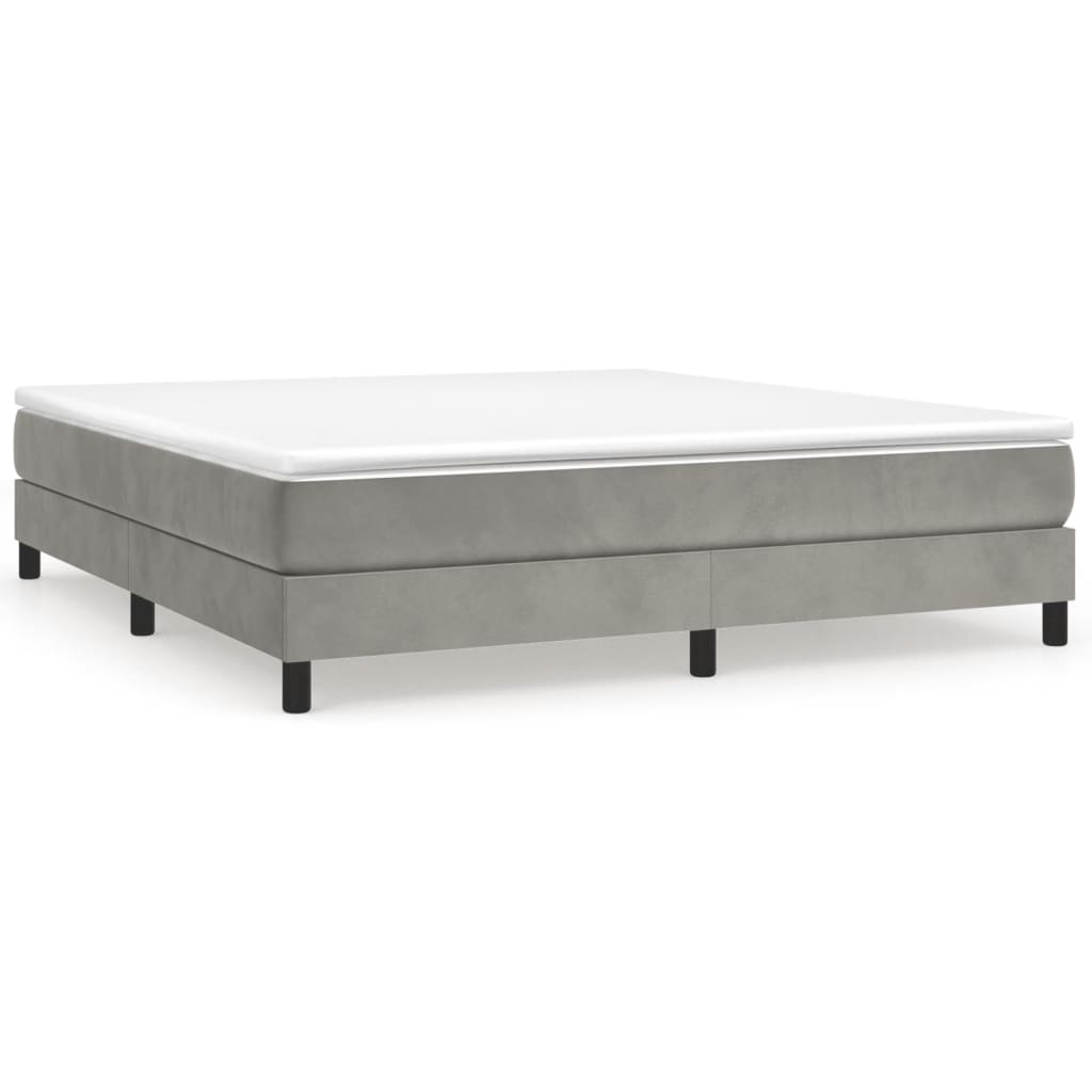 Bed Frame without Mattress Light Grey Super King Velvet (UK/IE/FI/NO only)
