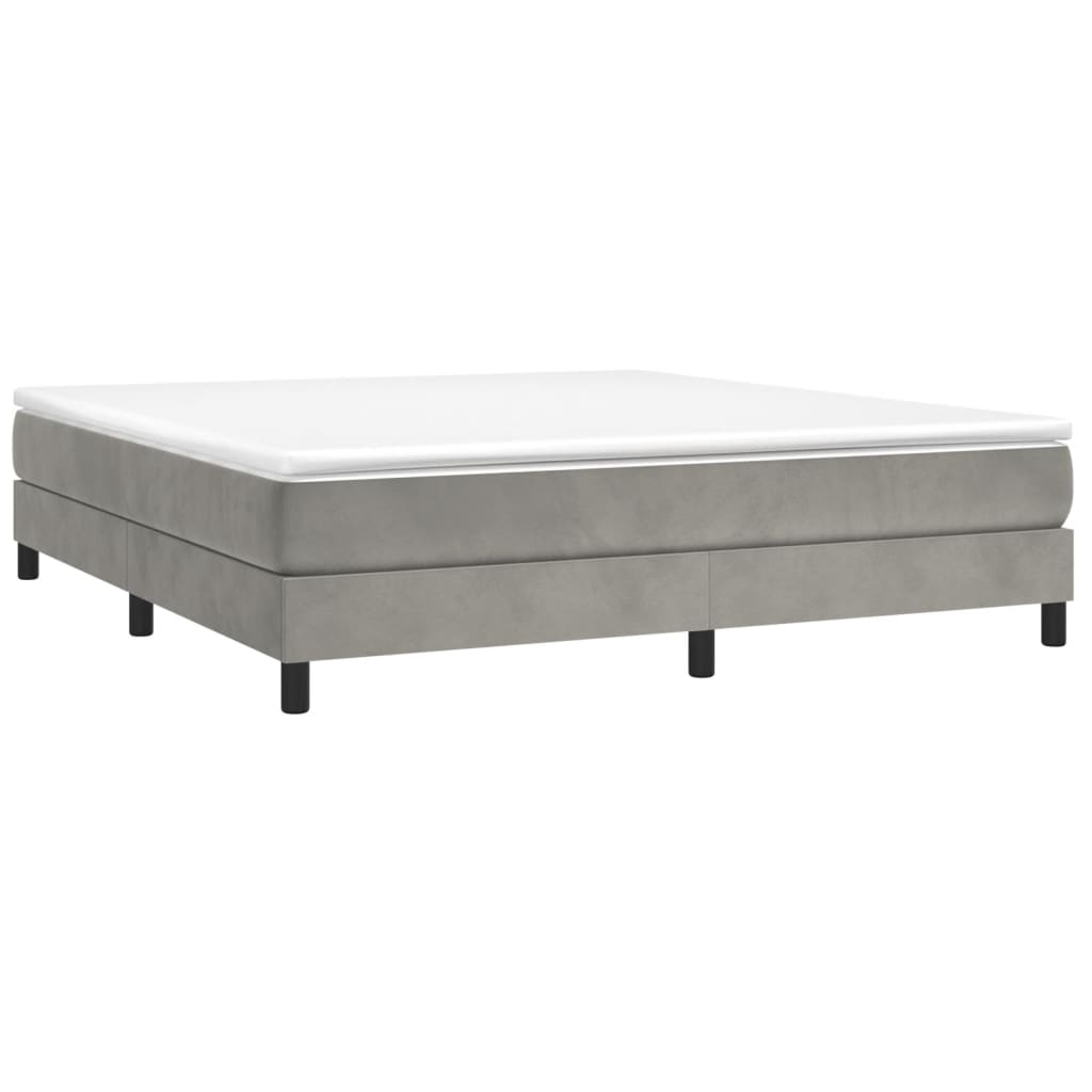 Bed Frame without Mattress Light Grey Super King Velvet (UK/IE/FI/NO only)