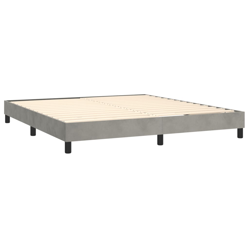 Bed Frame without Mattress Light Grey Super King Velvet (UK/IE/FI/NO only)