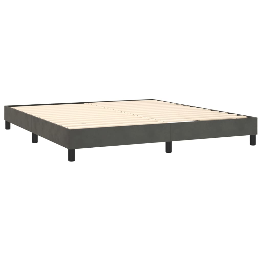 Bed Frame without Mattress Dark Grey Super King Velvet (UK/IE/FI/NO only)
