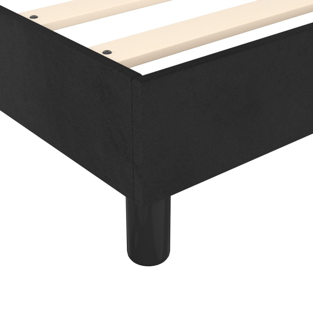 Bed Frame without Mattress Black Super King Velvet (UK/IE/FI/NO only)