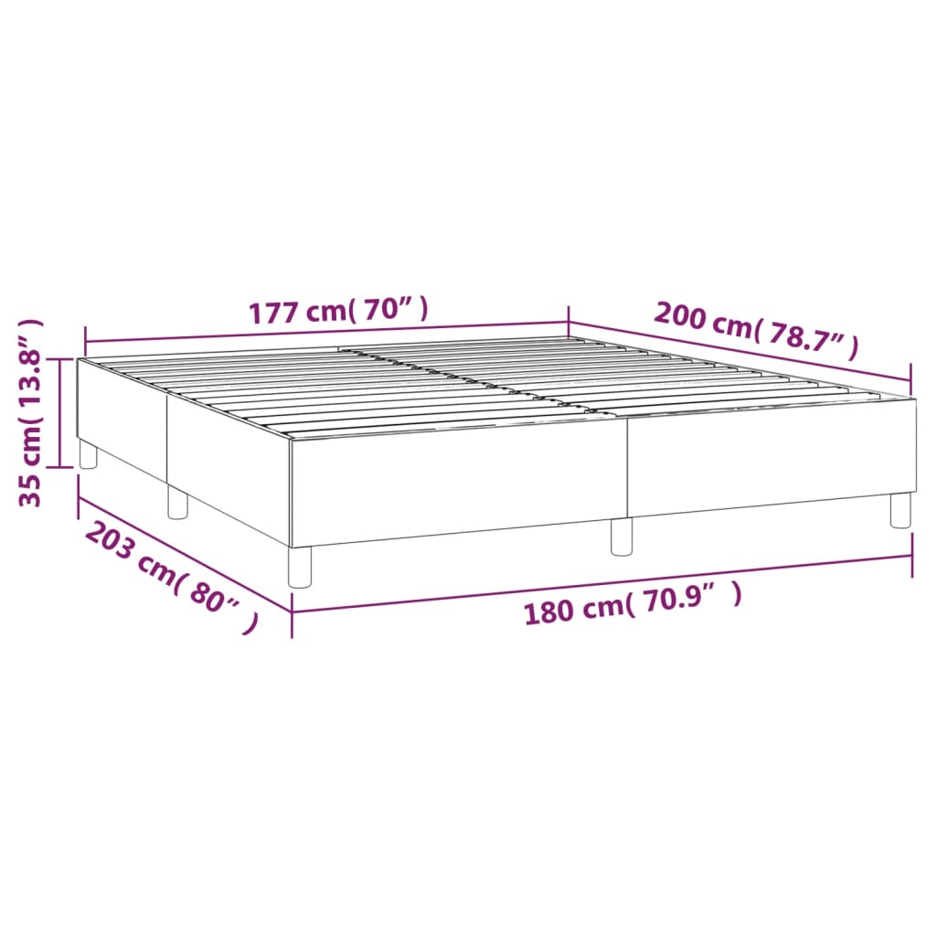 Bed Frame without Mattress Light Grey Super King Fabric (UK/IE/FI/NO only)