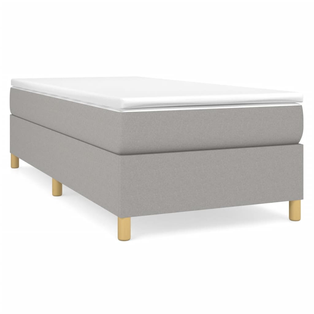 Bed Frame without Mattress Light Grey Single Fabric (UK/IE/FI/NO only)