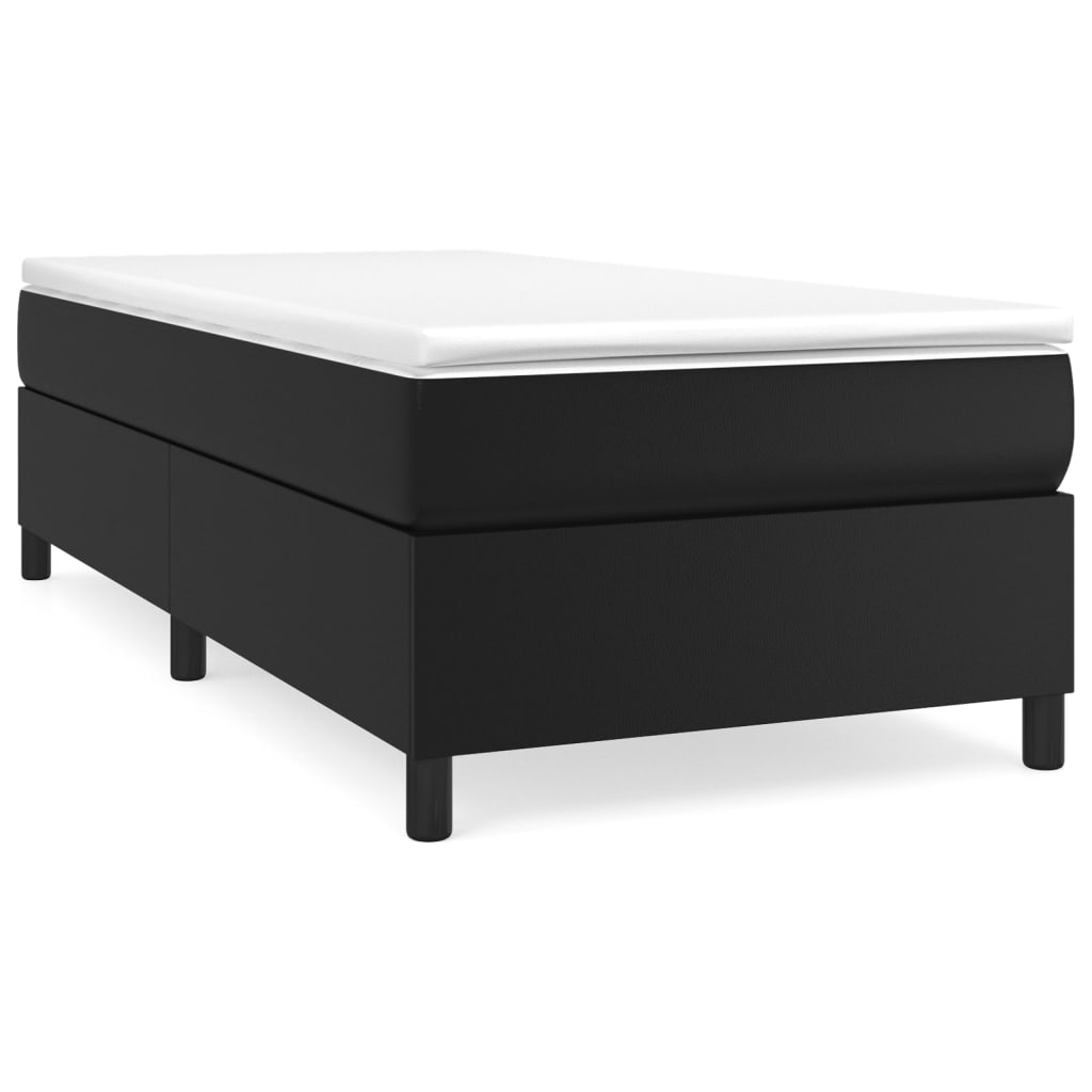 Bed Frame without Mattress Black Single Faux Leather (UK/IE/FI/NO only)