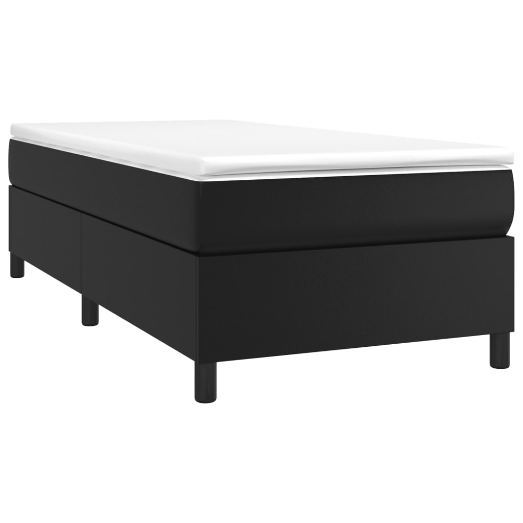Bed Frame without Mattress Black Single Faux Leather (UK/IE/FI/NO only)