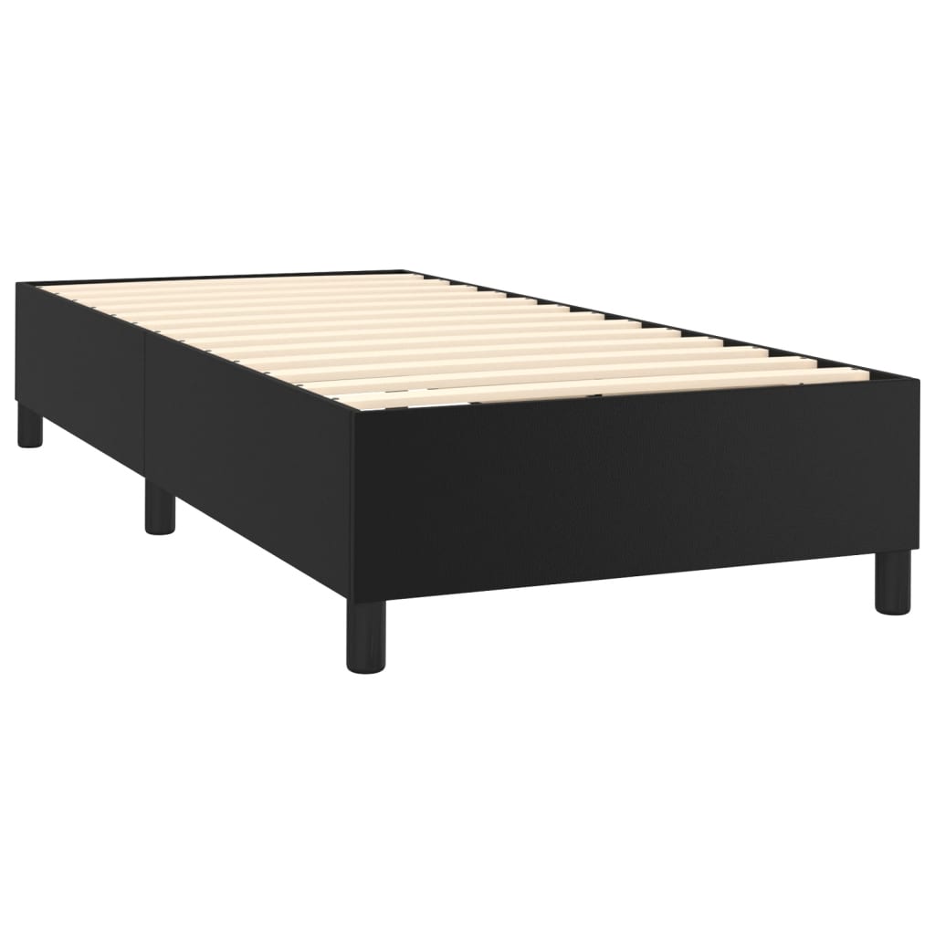 Bed Frame without Mattress Black Single Faux Leather (UK/IE/FI/NO only)