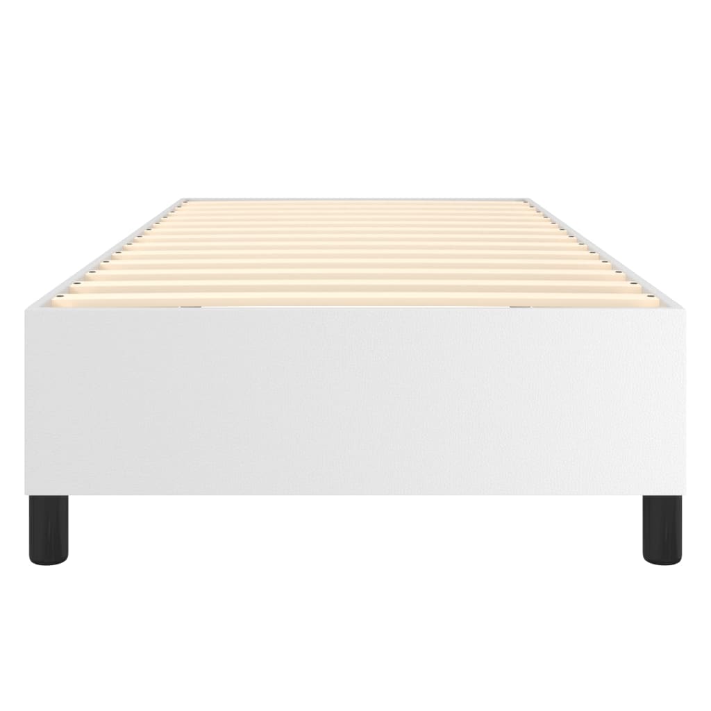 Bed Frame without Mattress White Single Faux Leather (UK/IE/FI/NO only)