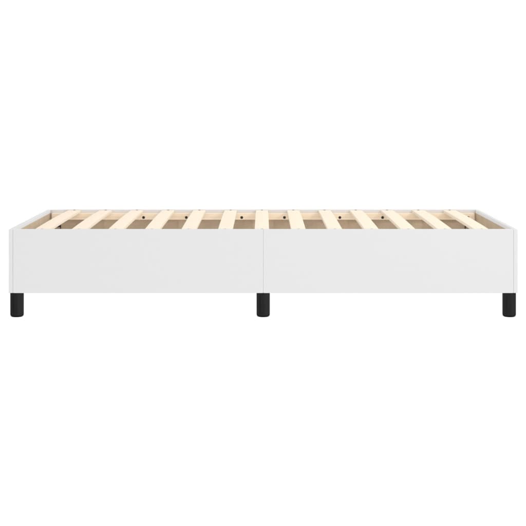 Bed Frame without Mattress White Single Faux Leather (UK/IE/FI/NO only)