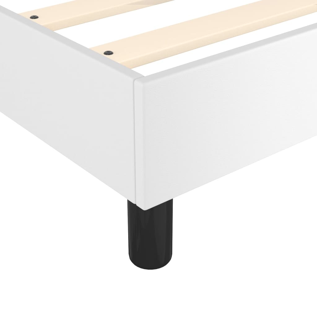 Bed Frame without Mattress White Single Faux Leather (UK/IE/FI/NO only)