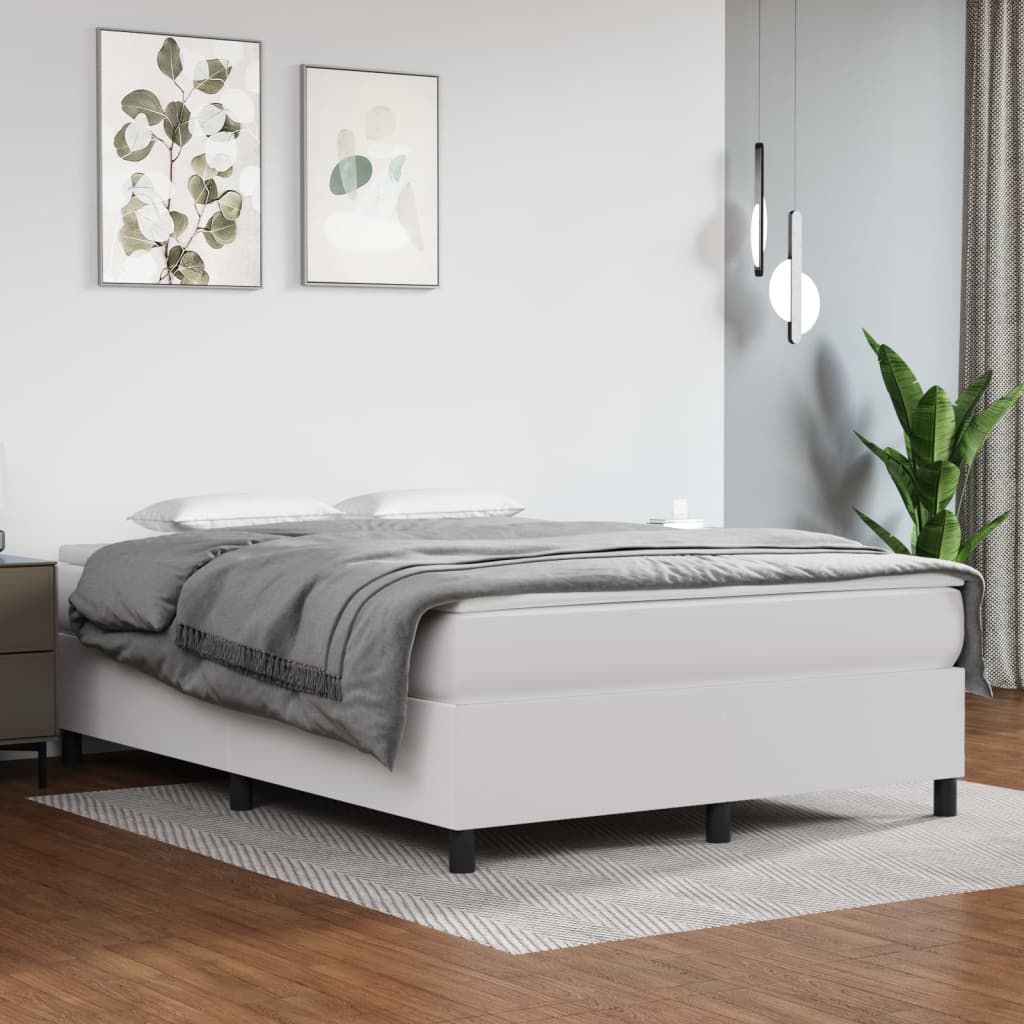 Box Spring Bed Frame Double Faux Leather (Uk/Ie/Fi/No Only)