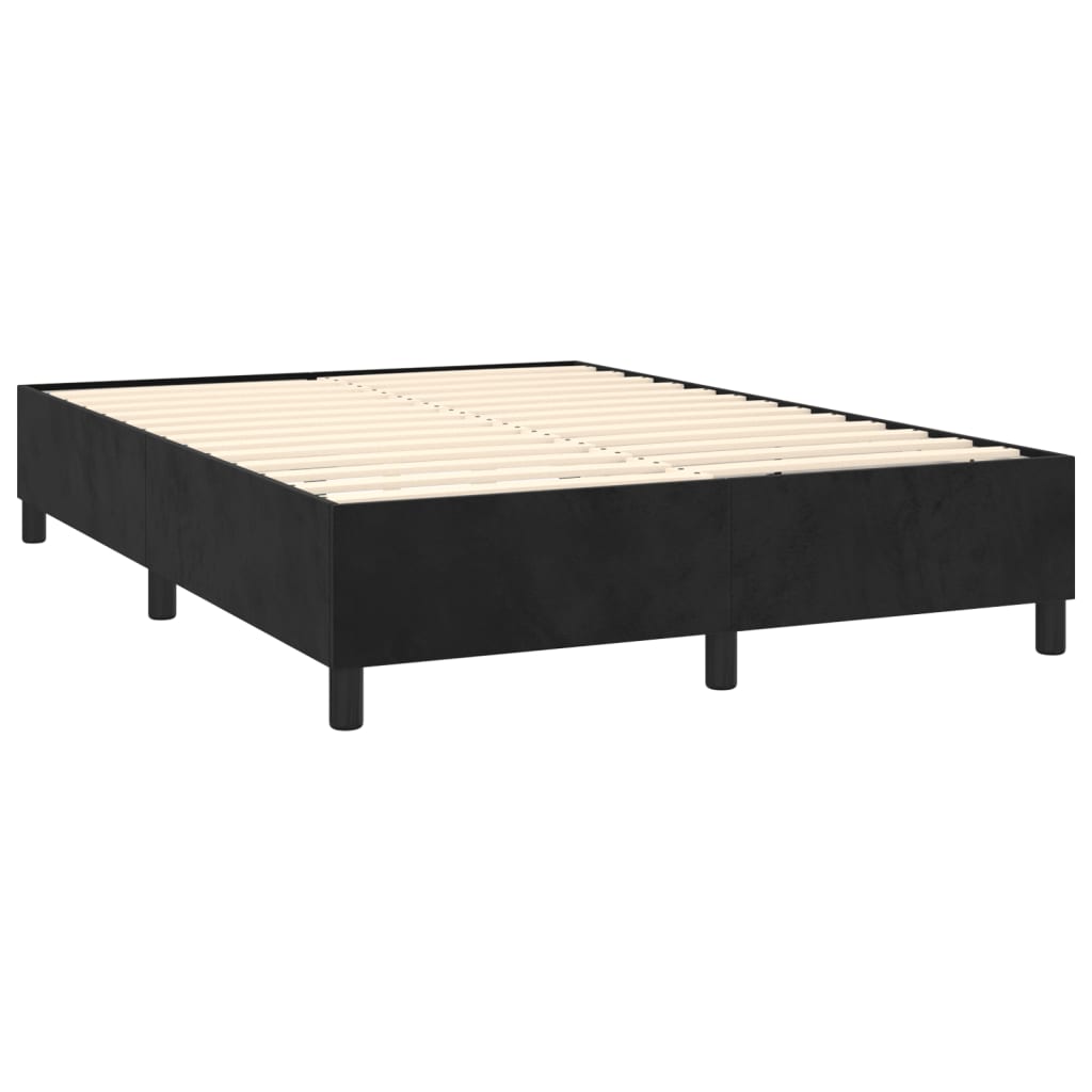 Bed Frame without Mattress Black Double Velvet (UK/IE/FI/NO only)