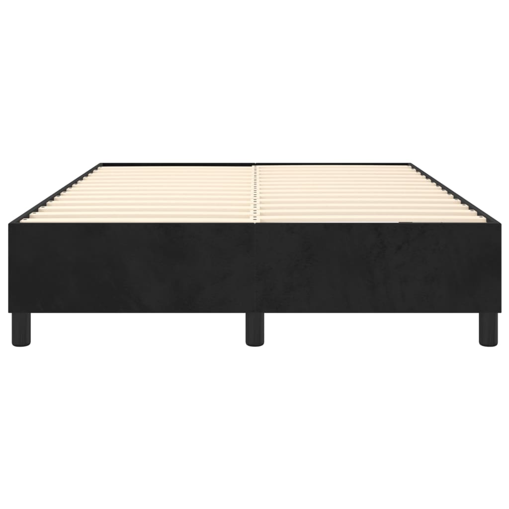 Bed Frame without Mattress Black Double Velvet (UK/IE/FI/NO only)