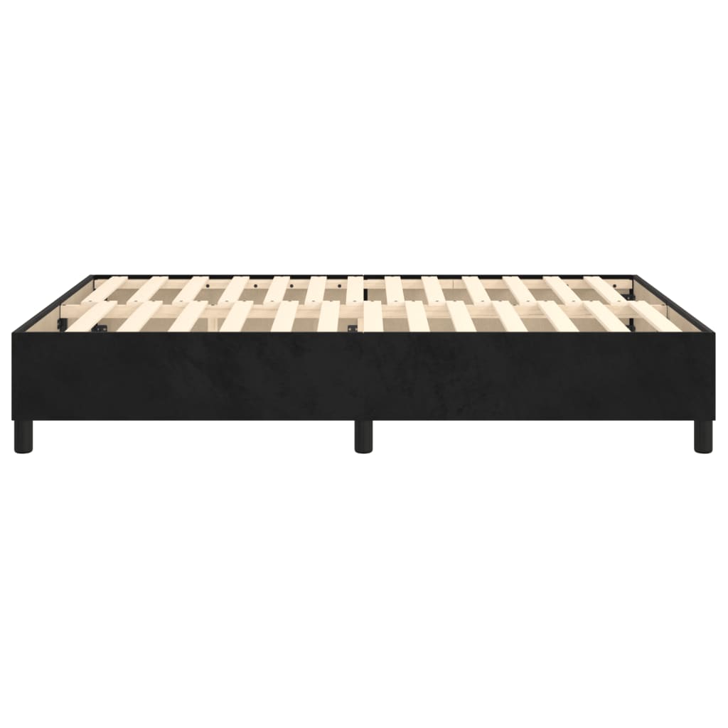 Bed Frame without Mattress Black Double Velvet (UK/IE/FI/NO only)