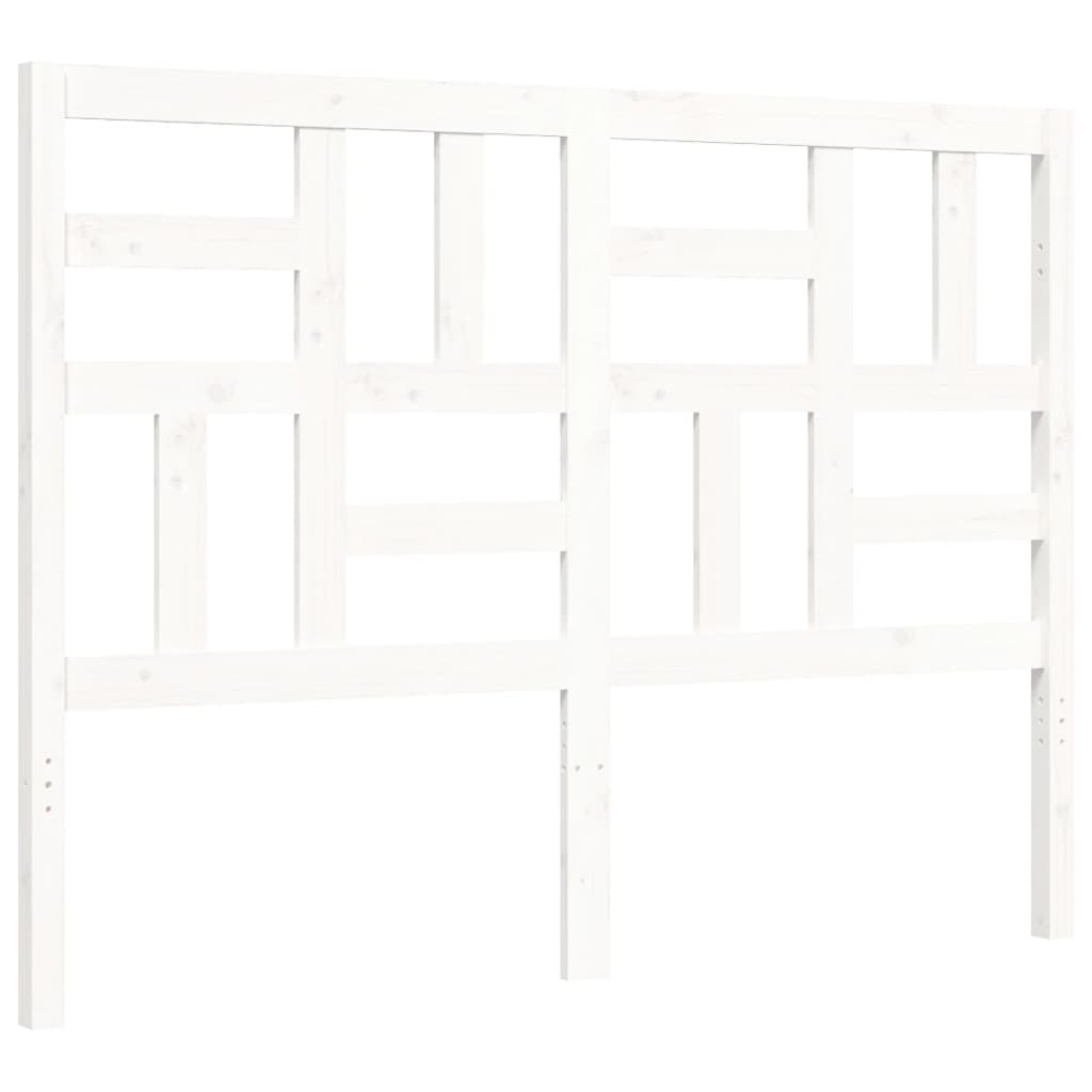 Bed Frame without Mattress White 140x200 cm Solid Wood