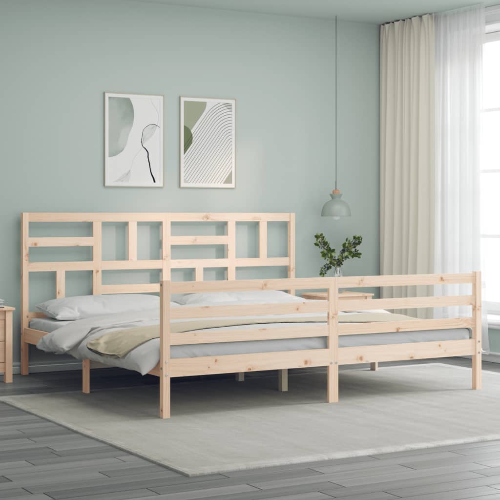 Bed Frame without Mattress 200x200 cm Solid Wood
