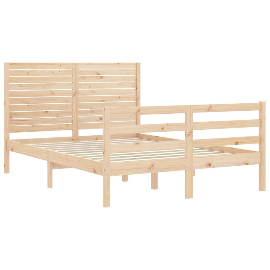 Bed Frame without Mattress Small Double Solid Wood