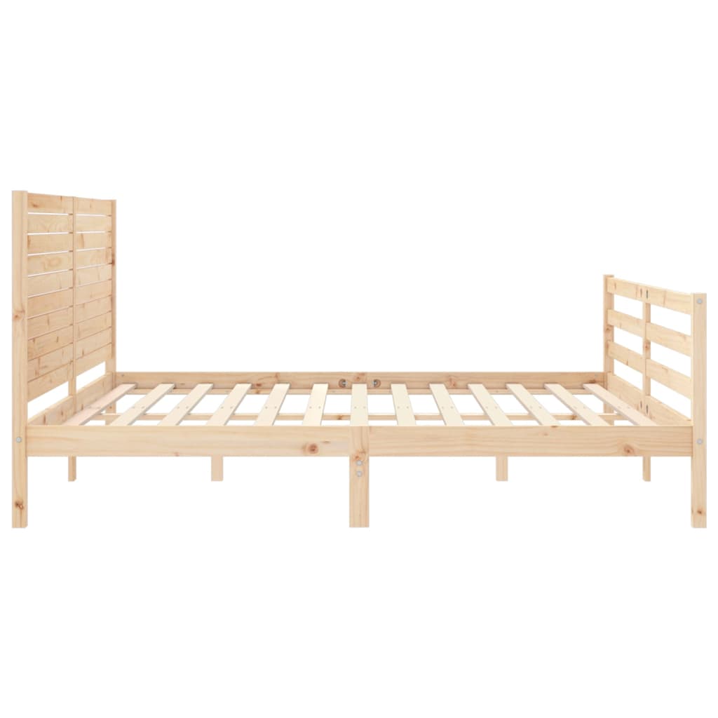 Bed Frame without Mattress 200x200 cm Solid Wood