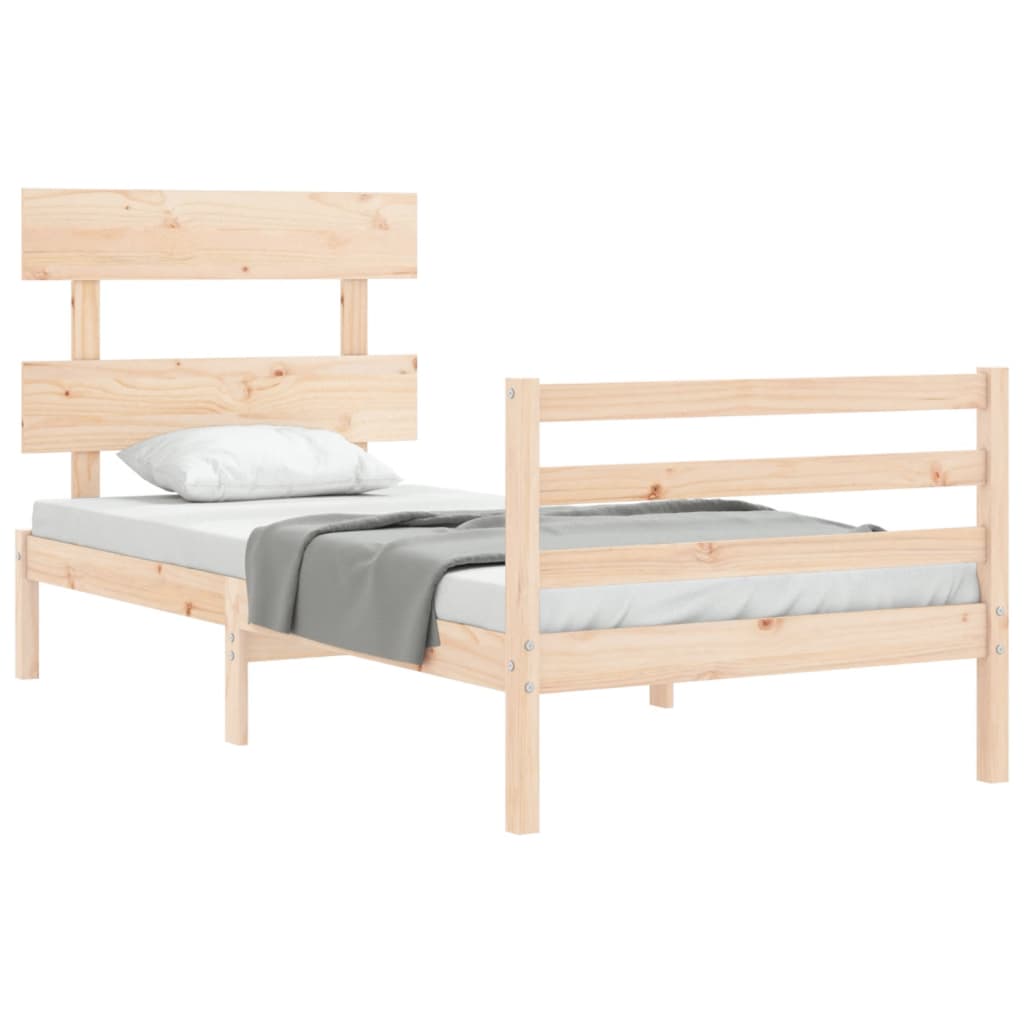 Bed Frame without Mattress Small Single Solid Wood
