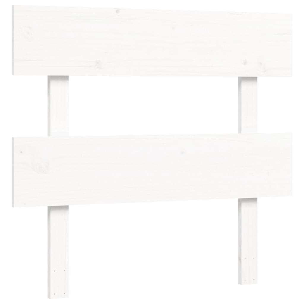 Bed Frame without Mattress White 90x200 cm Solid Wood