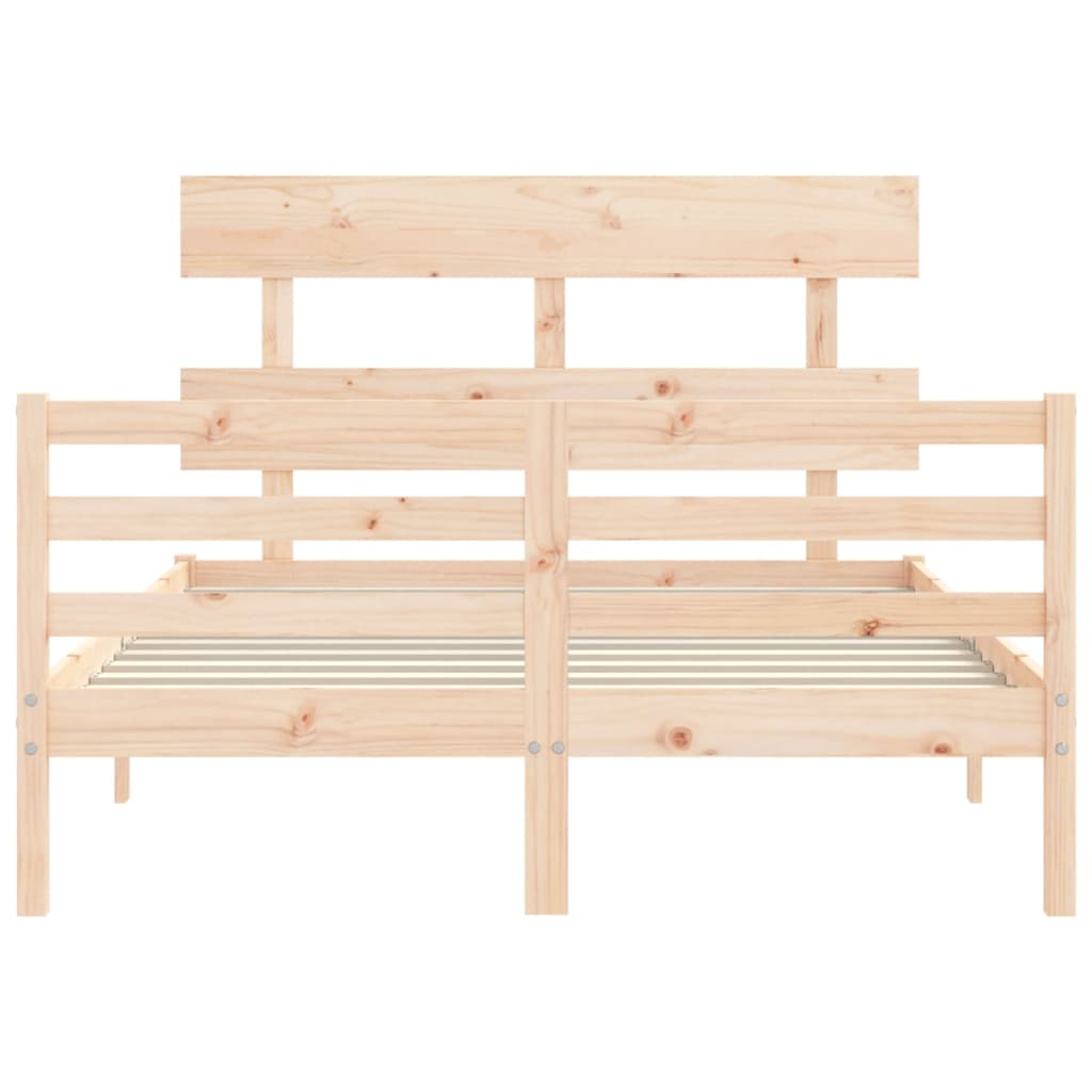 Bed Frame without Mattress 140x200 cm Solid Wood