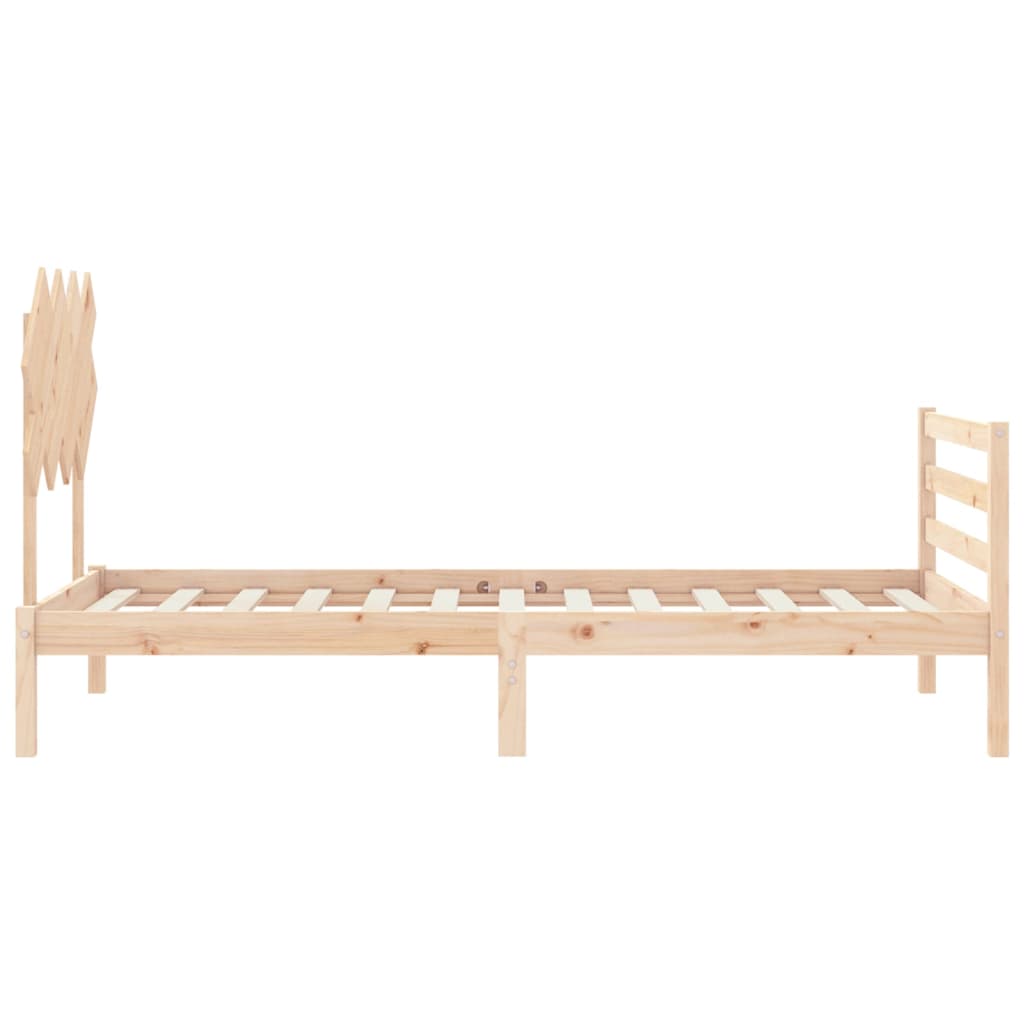 Bed Frame without Mattress 90x200 cm Solid Wood