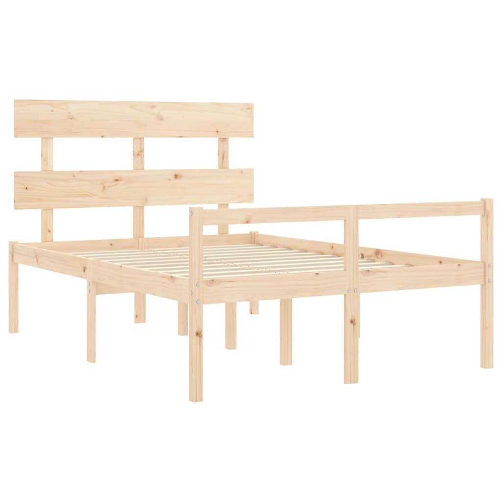 Senior Bed without Mattress 140x200 cm Solid Wood