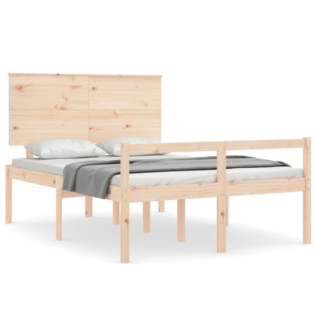 Senior Bed without Mattress 140x200 cm Solid Wood