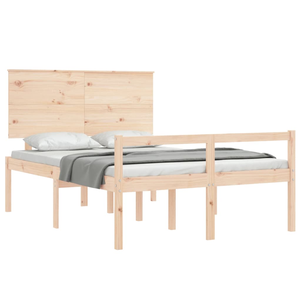 Senior Bed without Mattress 140x200 cm Solid Wood