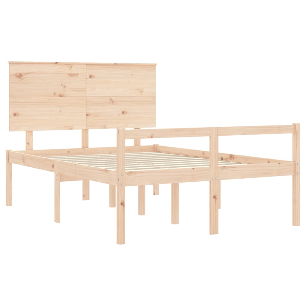 Senior Bed without Mattress 140x200 cm Solid Wood