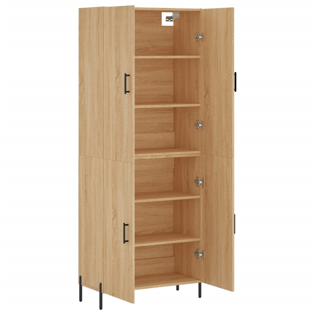 Highboard Sonoma Oak 69.5x34x180 cm Engineered Wood