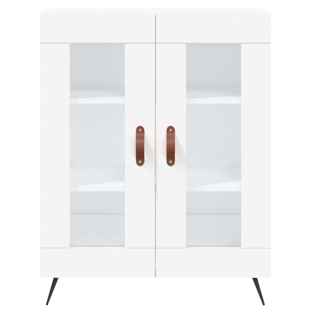Highboard White 69.5x34x180 cm Engineered Wood