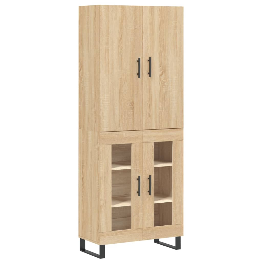 Highboard Sonoma Oak 69.5x34x180 cm Engineered Wood