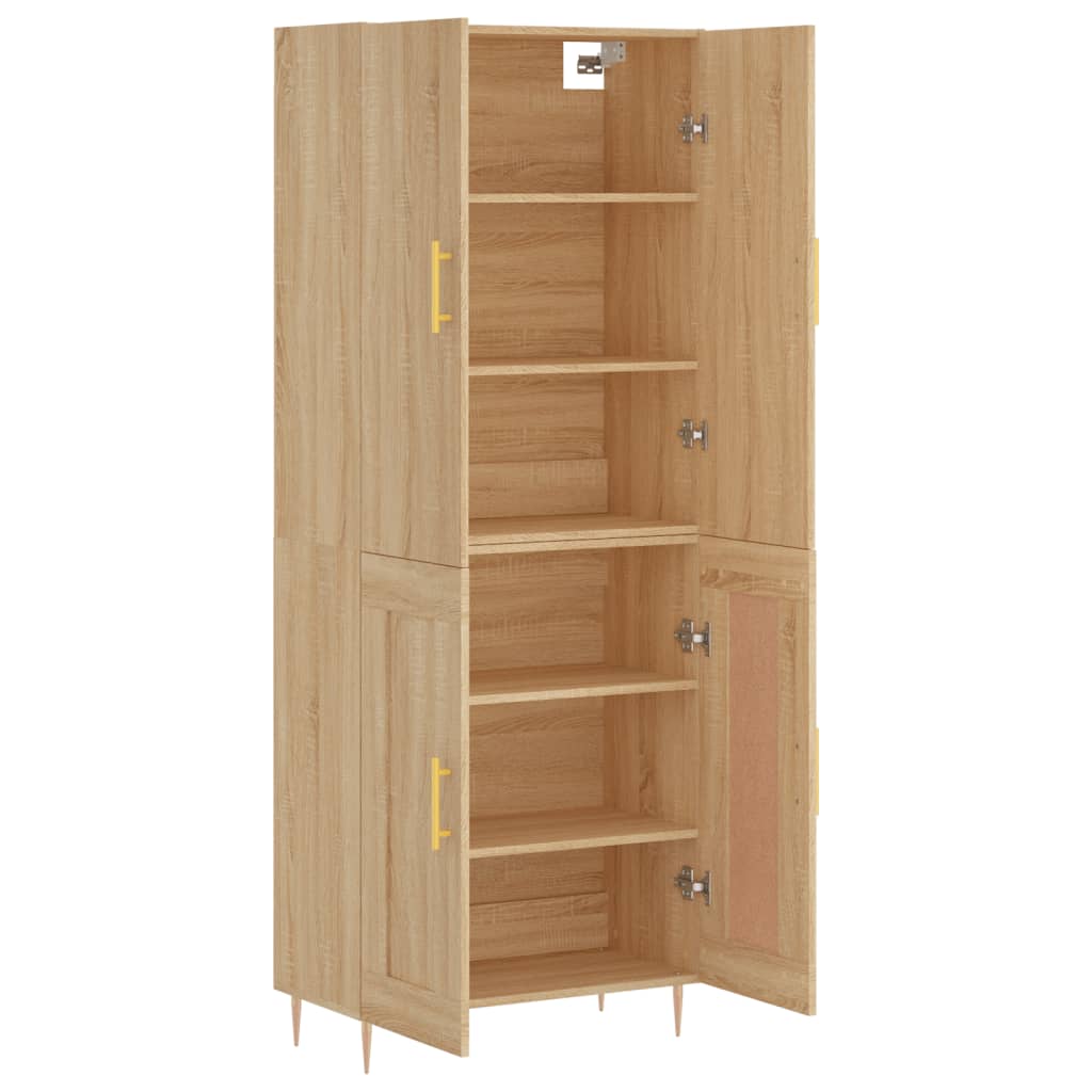 Highboard Sonoma Oak 69.5x34x180 cm Engineered Wood