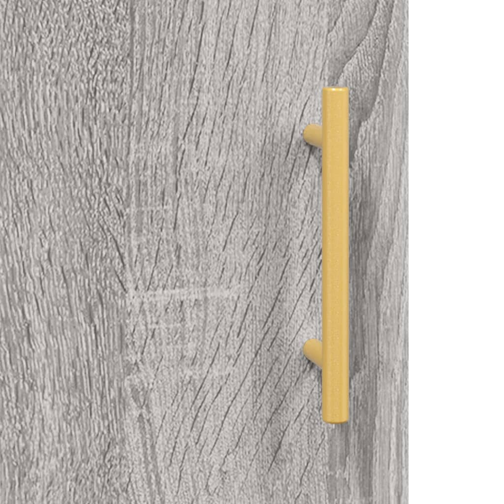 Highboard Grey Sonoma 69.5x34x180 cm Engineered Wood