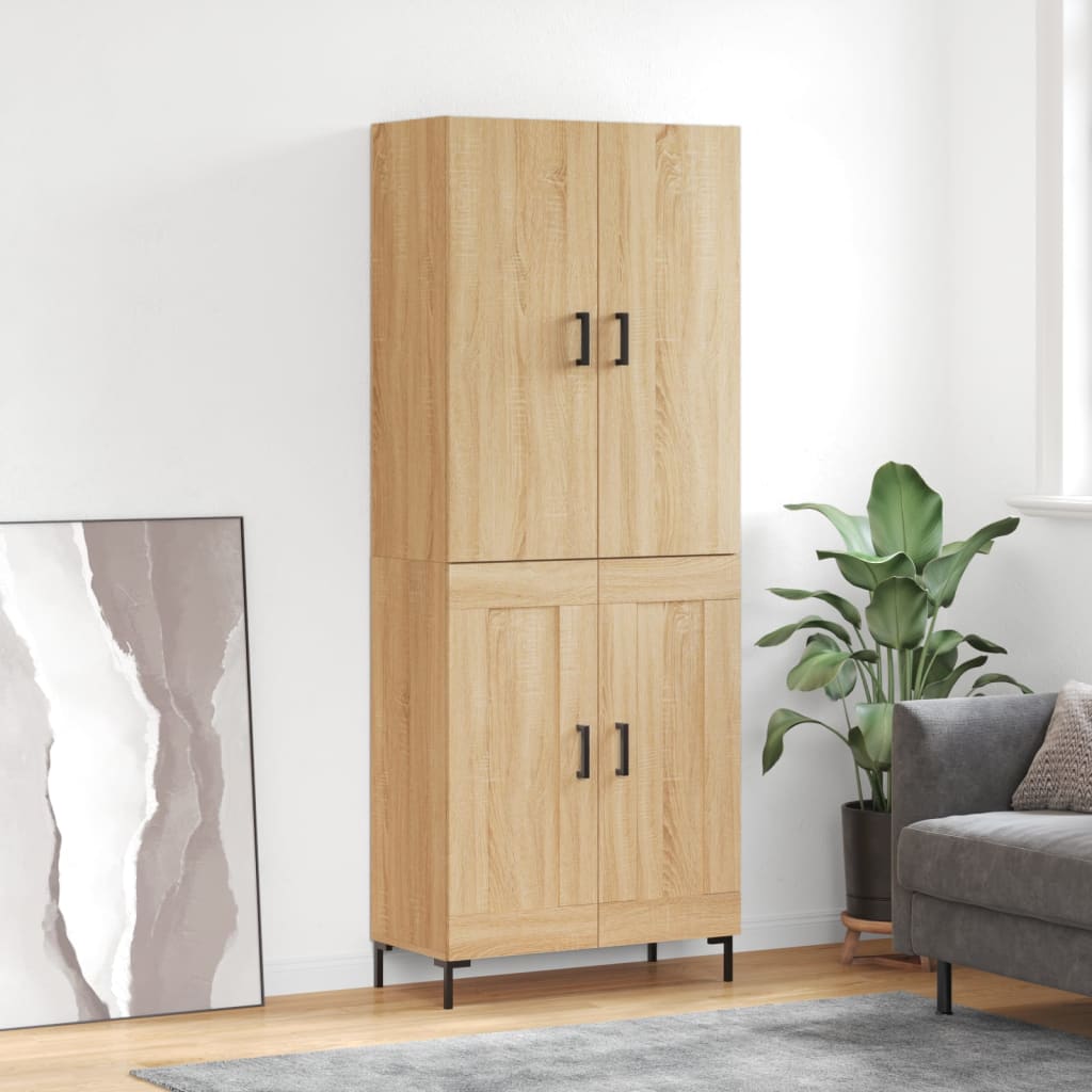 Highboard Sonoma Oak 69.5x34x180 cm Engineered Wood