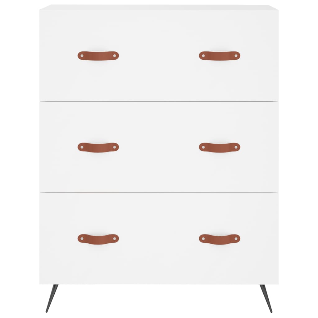 Highboard White 69.5x34x180 cm Engineered Wood