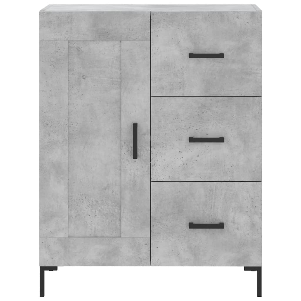 Highboard Concrete Grey 69.5x34x180 cm Engineered Wood